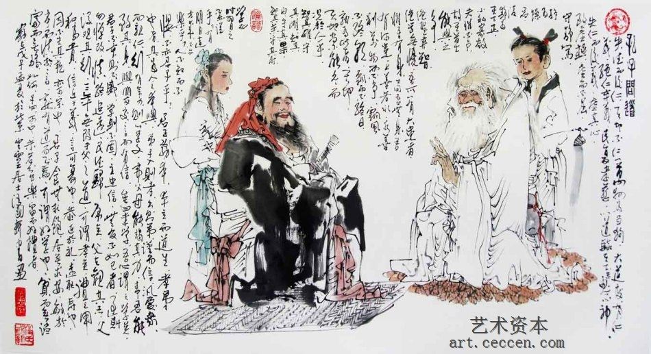 孔子问道100x53cm 2008年